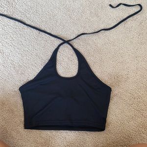 Black cropped top